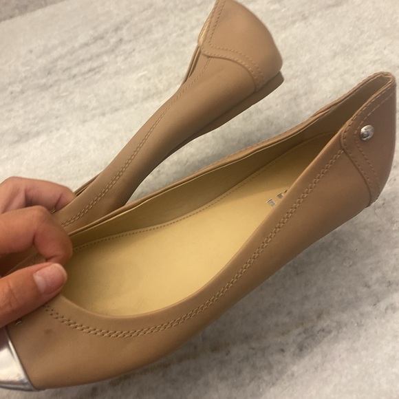 Coach Chelsea Tan Silver Cap Toe Leather Flat - Picture 4 of 7